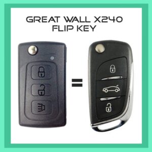 X240 K2,Keyless Entry Remote Flip Key, 2010-2013