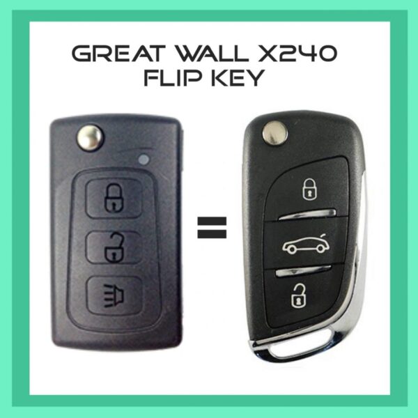X240 K2,Keyless Entry Remote Flip Key, 2010-2013